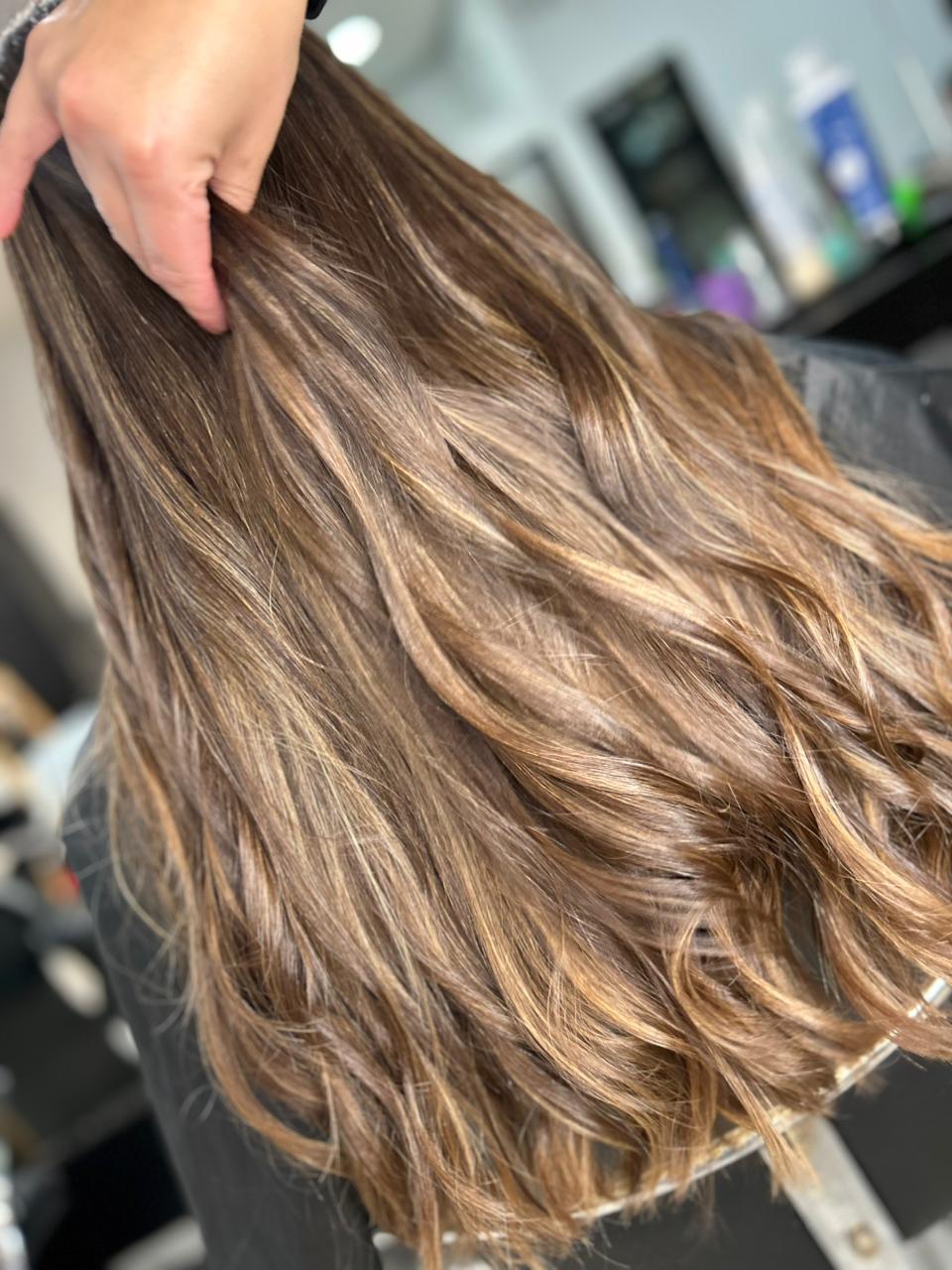 Balayage rubio natural